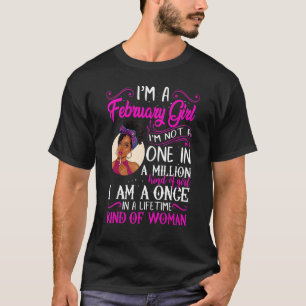 Ich bin ein Mädchen von Februar Black Women Aquari T-Shirt