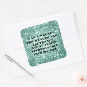 Ich bin ein Magnet für Vermögensbestätigung Quadratischer Aufkleber (Umschlag)