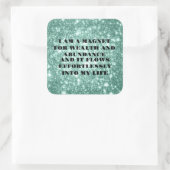 Ich bin ein Magnet für Vermögensbestätigung Quadratischer Aufkleber (Tasche)