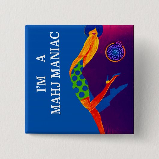 Ich bin ein Mahj Maniac-Button Button (Vorderseite)