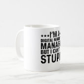 Ich bin ein Manager für digitales Marketing, aber Kaffeetasse (Vorderseite Links)