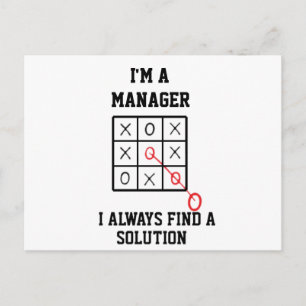 Ich Bin Ein Manager Ich Finde Immer Eine Lösung  P Postkarte
