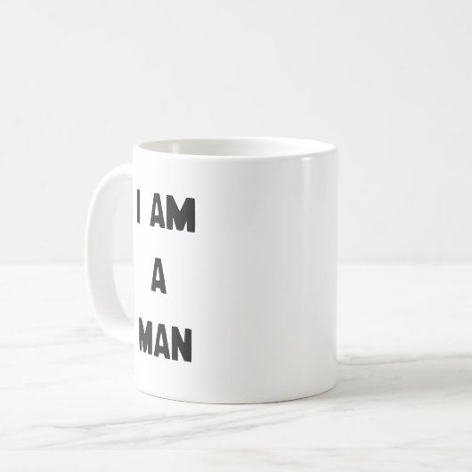 ICH BIN EIN MANN KAFFEETASSE (Vorderseite Links)