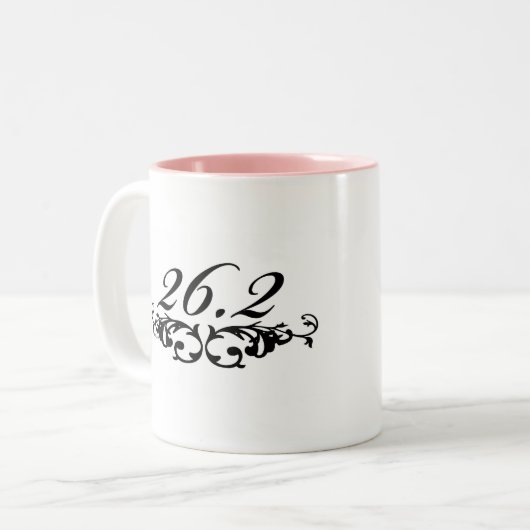 Ich bin ein Marathoner Zweifarbige Tasse (Vorderseite Links)