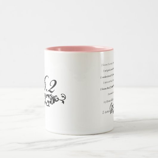 Ich bin ein Marathoner Zweifarbige Tasse (Mittel)