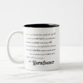 Ich bin ein Marathoner Zweifarbige Tasse (Links)