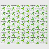 Ich bin ein Märchenprinz Lustiger grüner Frosch Ca Geschenkpapier (Flach)