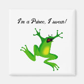 Ich bin ein Märchenprinz Lustiger grüner Frosch Ca Magnet (Vorne)