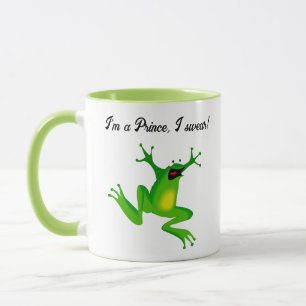 Ich bin ein Märchenprinz Lustiger grüner Frosch Ca Tasse