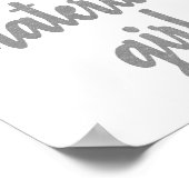 Ich bin ein Material Girl Silver Foil Poster (Ecke)