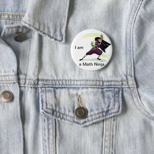 Ich bin ein Mathe Ninja Knopf (weiblich) Button (Beispiel)