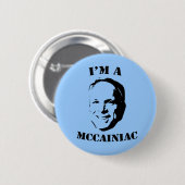 Ich bin ein McCainiac Button (Vorne & Hinten)