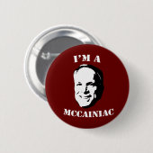 Ich bin ein McCainiac Button (Vorne & Hinten)