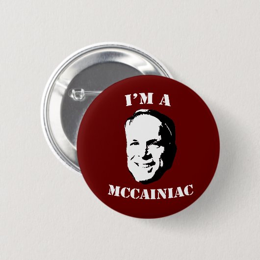 Ich bin ein McCainiac Button (Vorne & Hinten)
