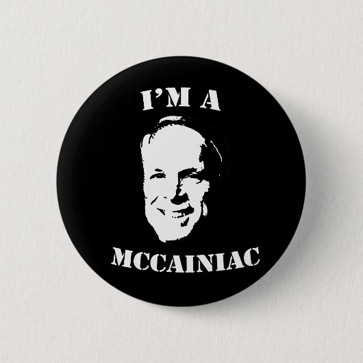 Ich bin ein McCainiac Knopf Button (Vorderseite)