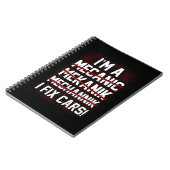 Ich bin ein Mechaniker Dieselmotor für Autos Notizblock (Linke Seite)