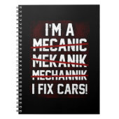Ich bin ein Mechaniker Dieselmotor für Autos Notizblock (Vorderseite)