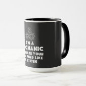 Ich bin ein mechanisches Funny Zitate | Kätzchen Tasse (VorderseiteRechts)