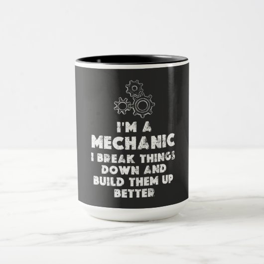 Ich bin ein mechanisches Funny Zitate Tasse (Zentrum)