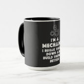 Ich bin ein mechanisches Funny Zitate Tasse (Vorderseite Links)