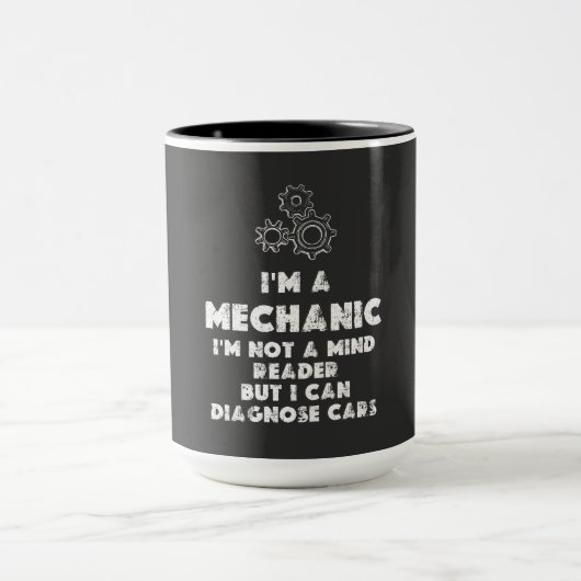 Ich bin ein mechanisches Funny Zitate Tasse (Zentrum)