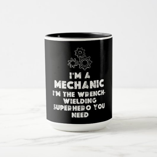 Ich bin ein mechanisches Funny Zitate Tasse (Zentrum)