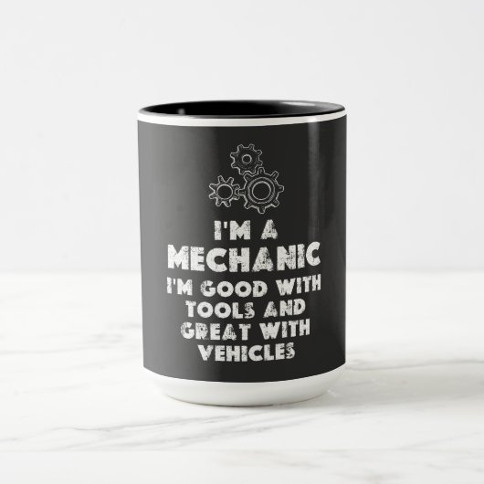 Ich bin ein mechanisches Funny Zitate Tasse (Zentrum)