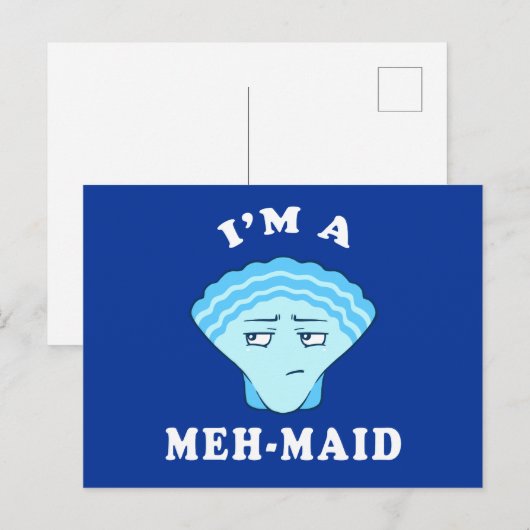 Ich bin ein Meh-Maid Postkarte (Vorne/Hinten)