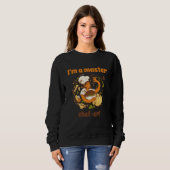 Ich bin ein Meisterkoch oder Retro-Chef Koch Gesch Sweatshirt (Vorne ganz)