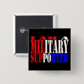 Ich bin ein Militäranhänger Button (Vorne & Hinten)