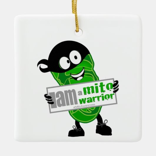 Ich bin ein Mito-Krieger Keramikornament (Vorderseite)