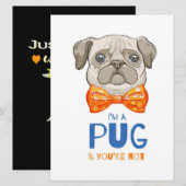Ich bin ein Mops, ein lustiges Mops Geschenk, Mops Menükarte (Vorne/Hinten)