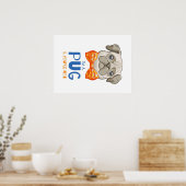 Ich bin ein Mops, ein lustiges Mops Geschenk, Mops Poster (Küche)