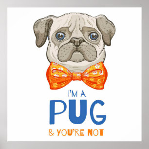 Ich bin ein Mops, ein lustiges Mops Geschenk, Mops Poster