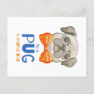 Ich bin ein Mops, ein lustiges Mops Geschenk, Mops Postkarte