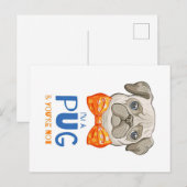 Ich bin ein Mops, ein lustiges Mops Geschenk, Mops Postkarte (Vorne/Hinten)