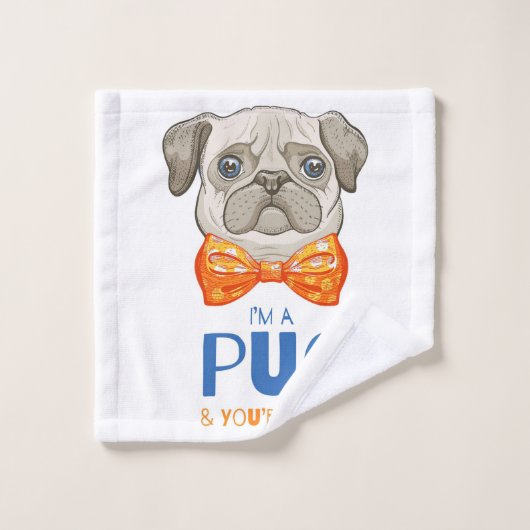 Ich bin ein Mops, ein lustiges Mops Geschenk, Mops Waschlappen (Waschlappen)