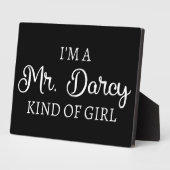 Ich bin ein Mr. Darcy Art Mädchen I Fotoplatte (Seite)