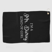 Ich bin ein Mr. Darcy Art Mädchen I Golfhandtuch (Horizontal)