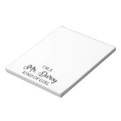 Ich bin ein Mr. Darcy Art Mädchen I Notizblock (Rotiert)