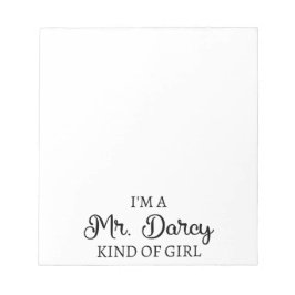 Ich bin ein Mr. Darcy Art Mädchen I Notizblock