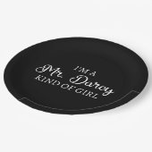 Ich bin ein Mr. Darcy Art Mädchen I Pappteller (Schrägansicht)