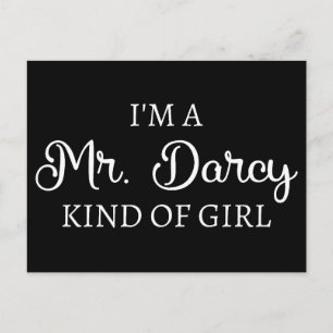 Ich bin ein Mr. Darcy Art Mädchen I Postkarte