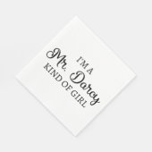 Ich bin ein Mr. Darcy Art Mädchen I Serviette (Ecke)