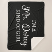 Ich bin ein Mr. Darcy Art Mädchen I Sherpadecke (Vorderseite)