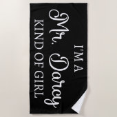 Ich bin ein Mr. Darcy Art Mädchen I Strandtuch (Vorderseite)