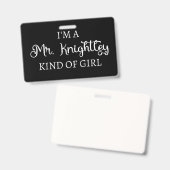 Ich bin ein Mr. Knightley-Typ Mädchen I Ausweis (Vorder- & Rückseite)