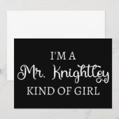 Ich bin ein Mr. Knightley-Typ Mädchen I Einladung (Vorne/Hinten)