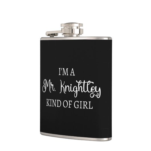 Ich bin ein Mr. Knightley-Typ Mädchen I Flachmann (Links)