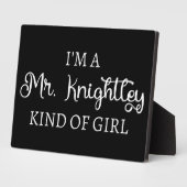 Ich bin ein Mr. Knightley-Typ Mädchen I Fotoplatte (Seite)